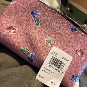 Disney x Coach Gemstone Print Cosmetic case NWT